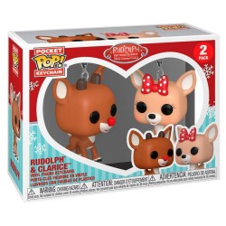 POP! Keychain: Rudolph the Red-Nosed Raindeer - Rudolph & Clarice 2-Pack